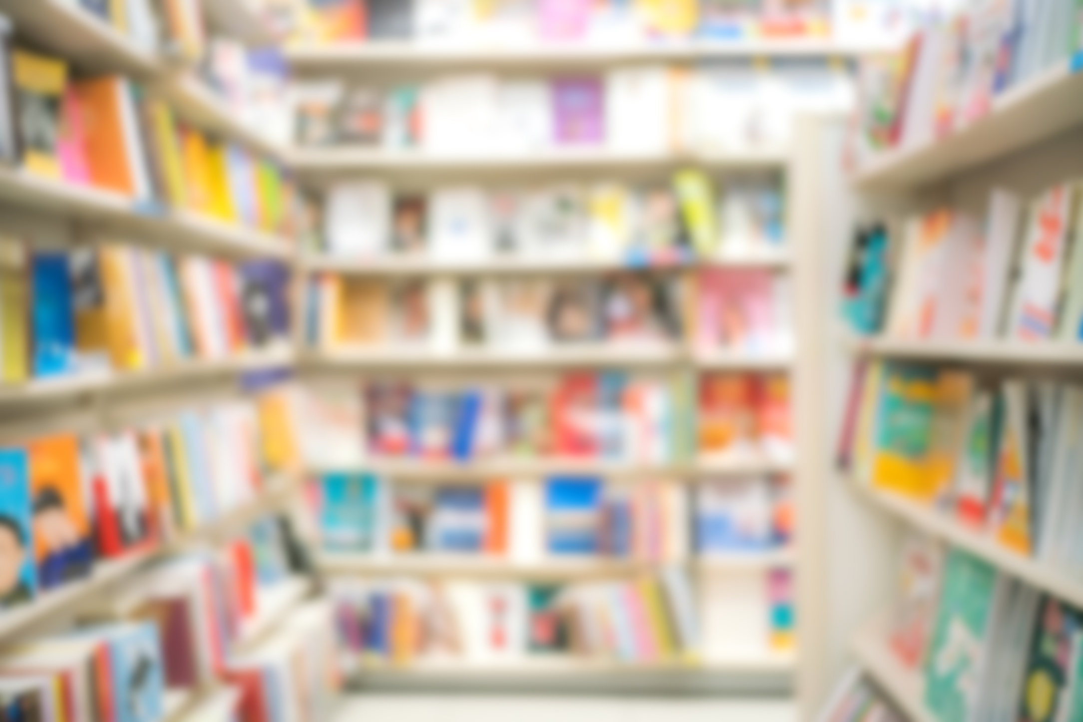 Abstract blur of library book store and book